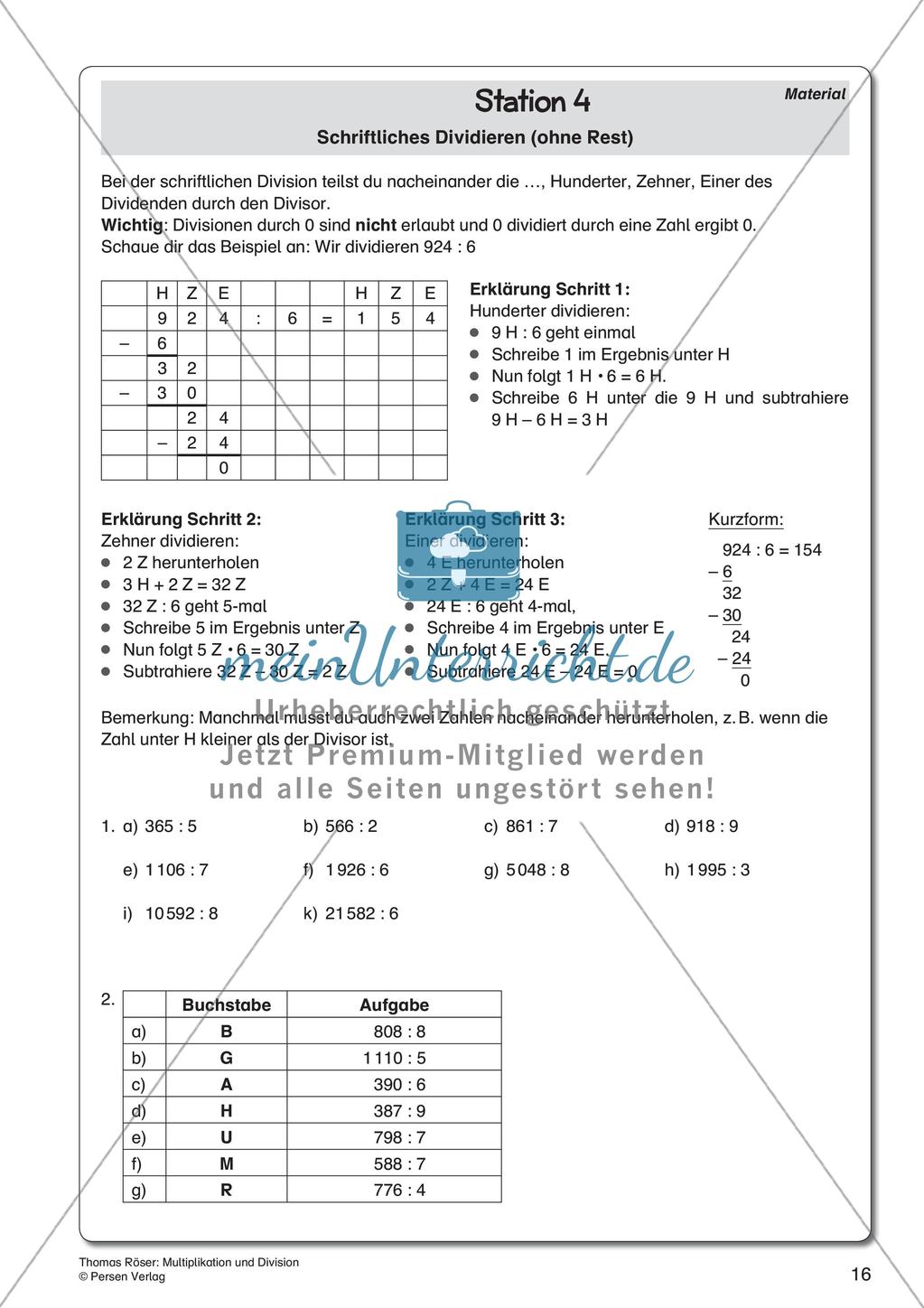 Multiplikation und Division Preview 18