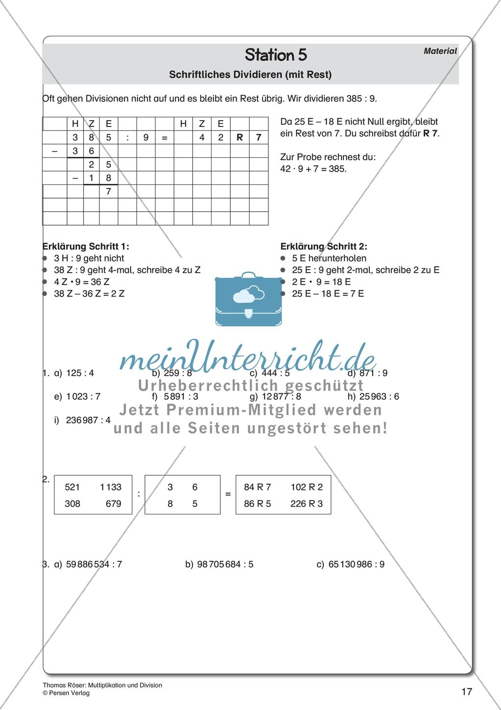 Multiplikation und Division Preview 19