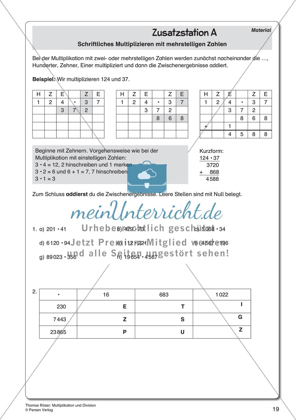 Multiplikation und Division Preview 21