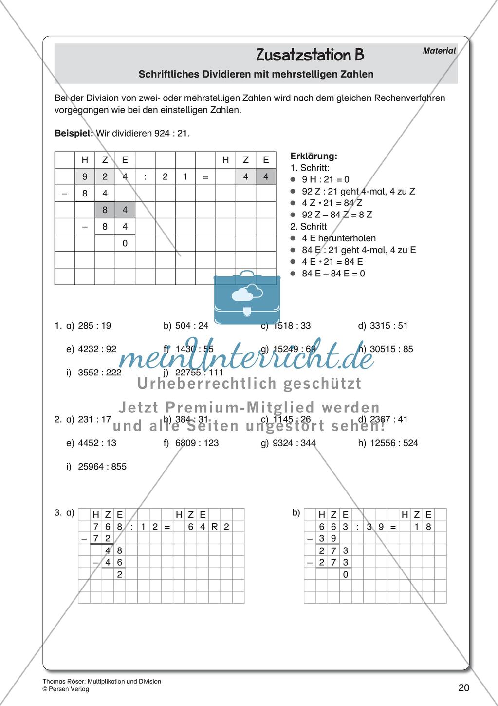 Multiplikation und Division Preview 22
