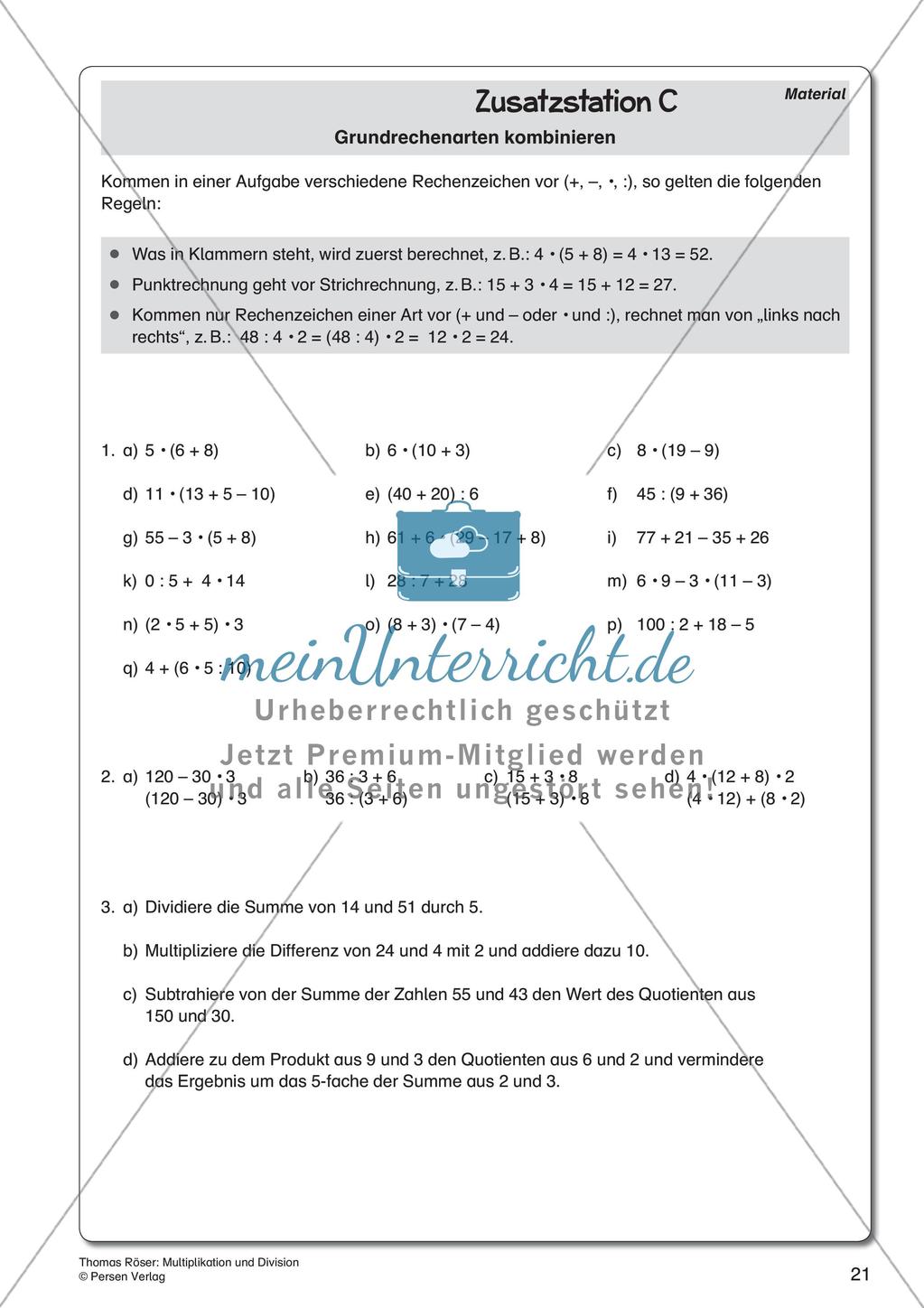 Multiplikation und Division Preview 23