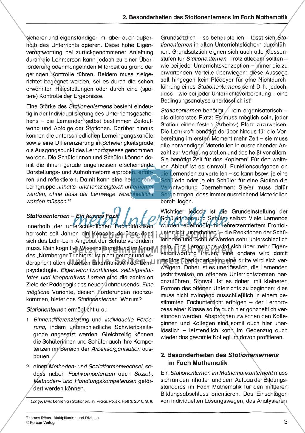 Multiplikation und Division Preview 5