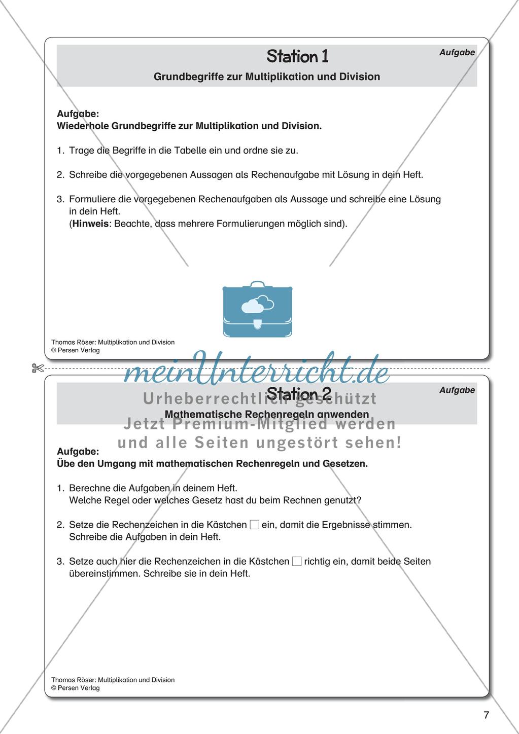Multiplikation und Division Preview 9