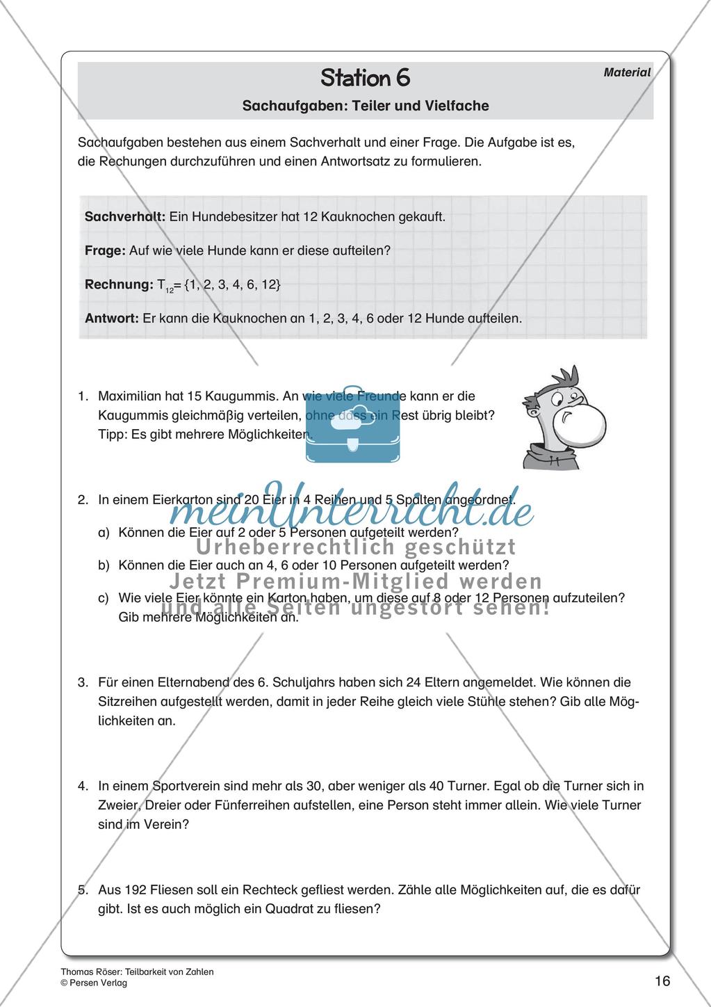 Teilbarkeit von Zahlen Preview 18