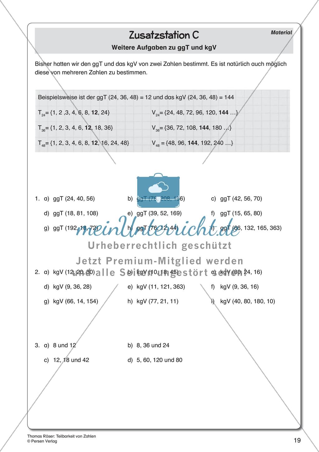 Teilbarkeit von Zahlen Preview 21