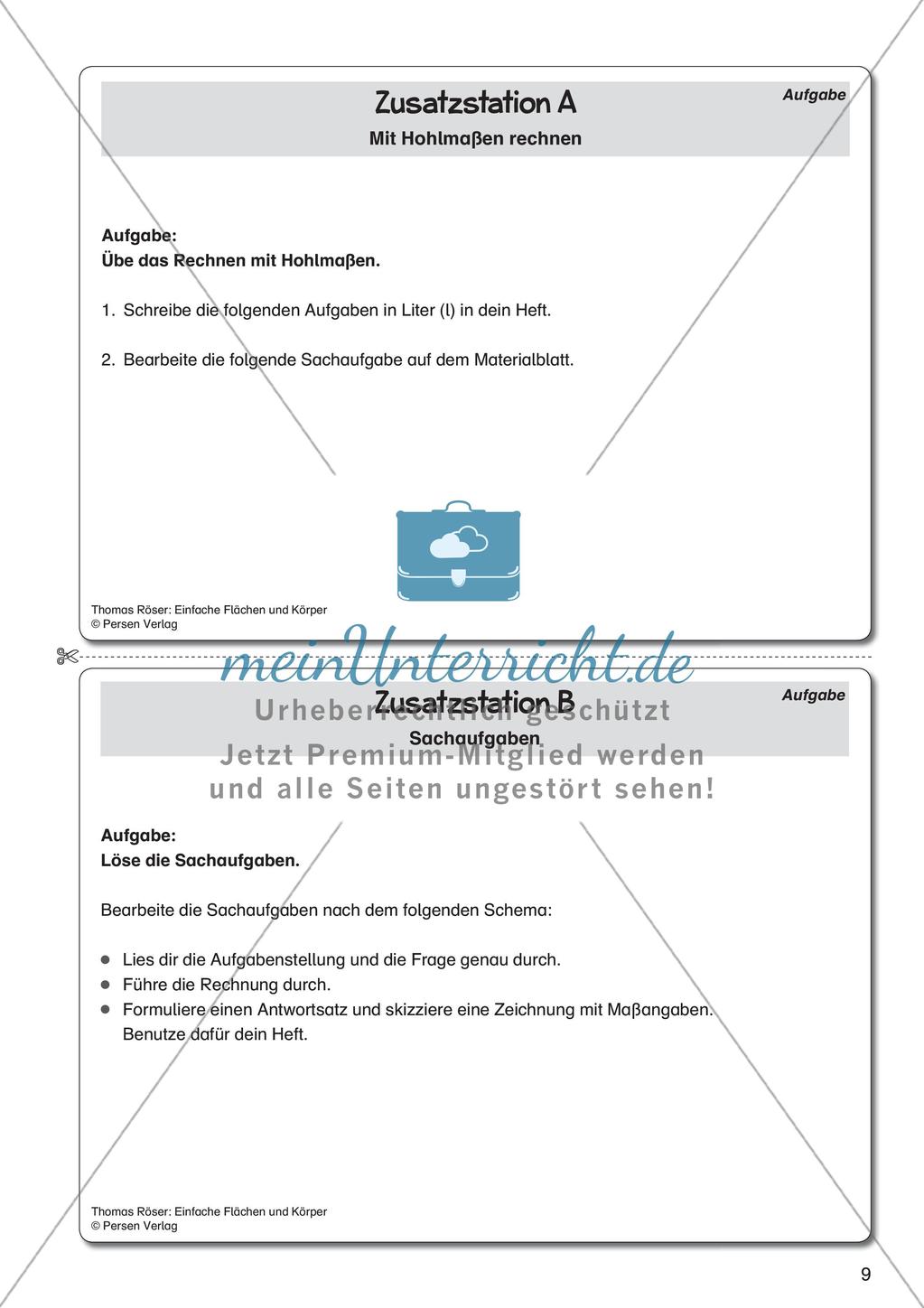 Einfache Flächen und Körper Preview 11