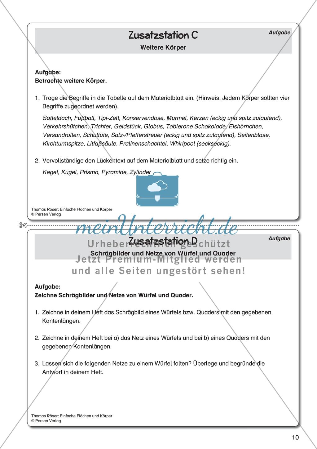 Einfache Flächen und Körper Preview 12