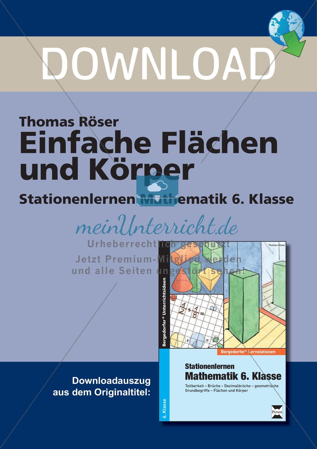 Einfache Flächen und Körper Preview 1