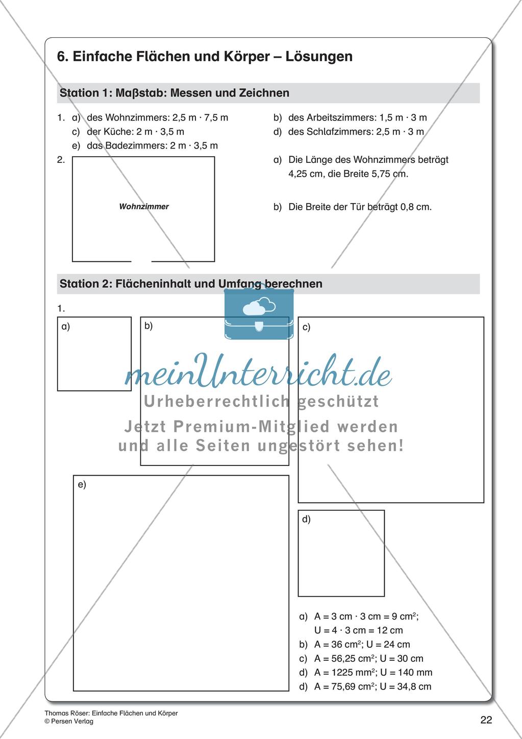 Einfache Flächen und Körper Preview 24