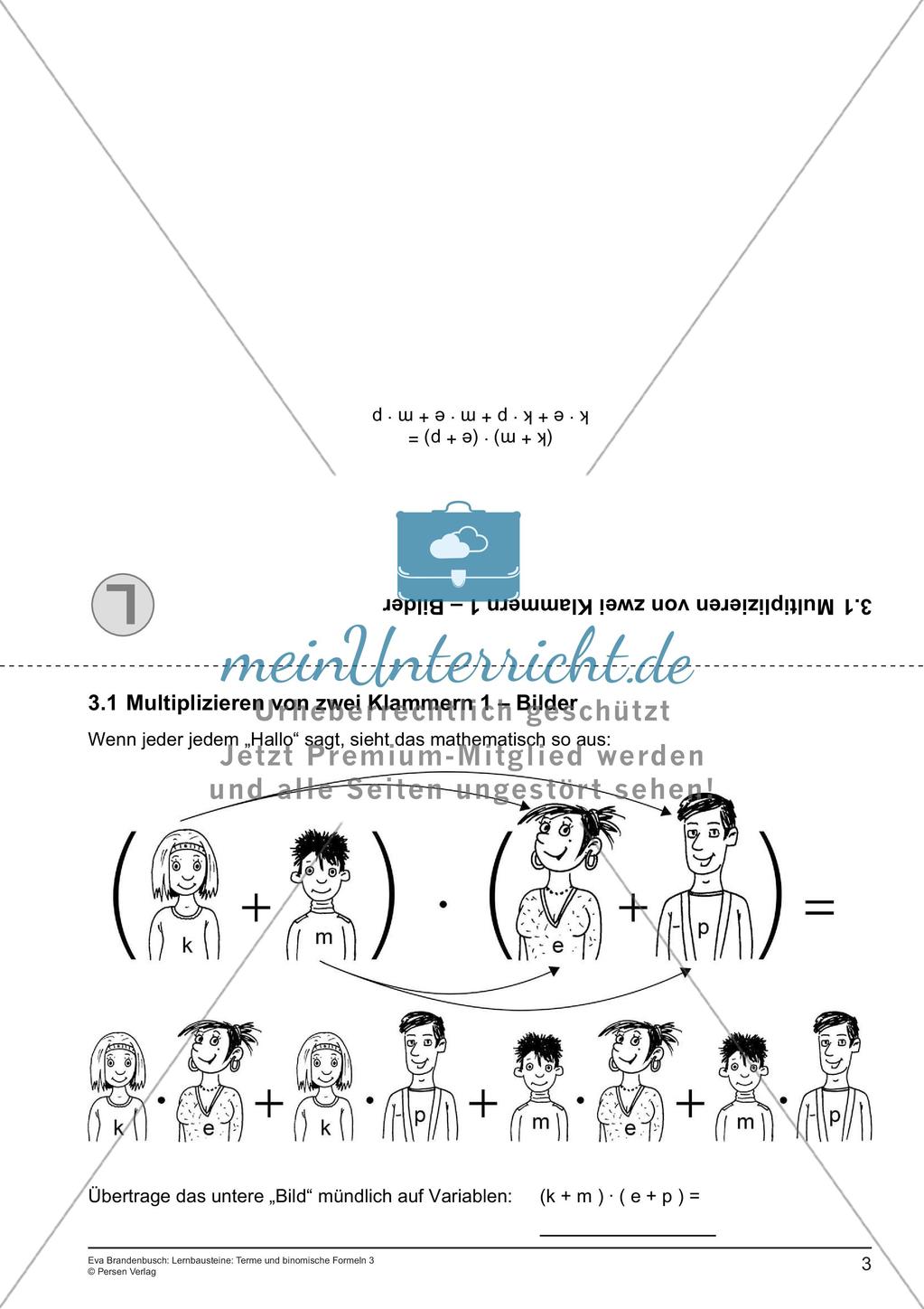 Terme und binomische Formeln Preview 5