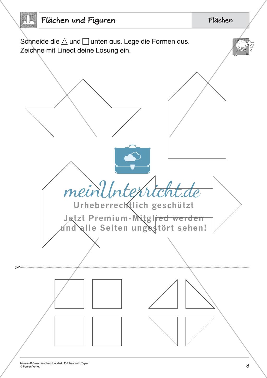 Wochenplanarbeit: Flächen und Körper Preview 10