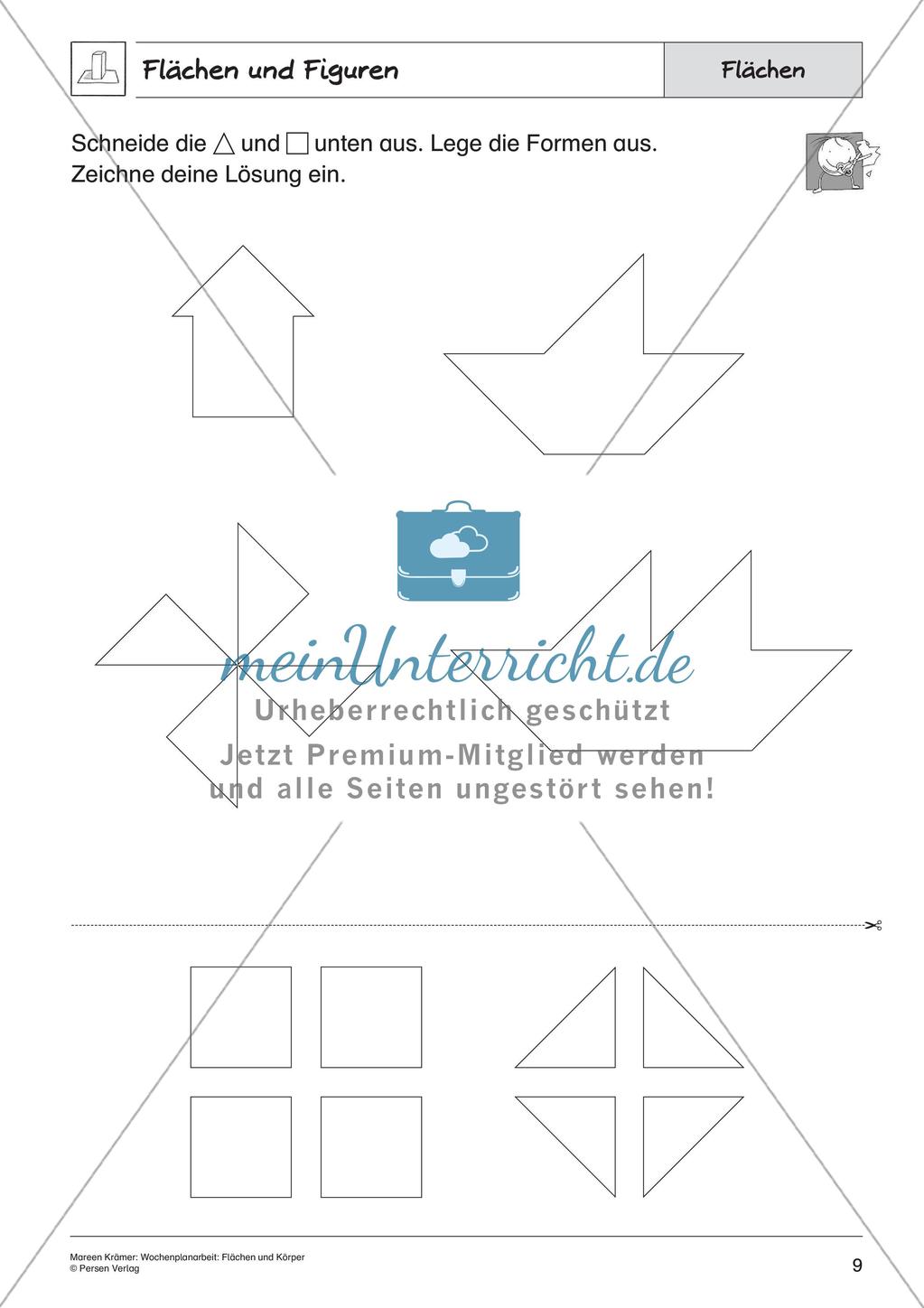 Wochenplanarbeit: Flächen und Körper Preview 11