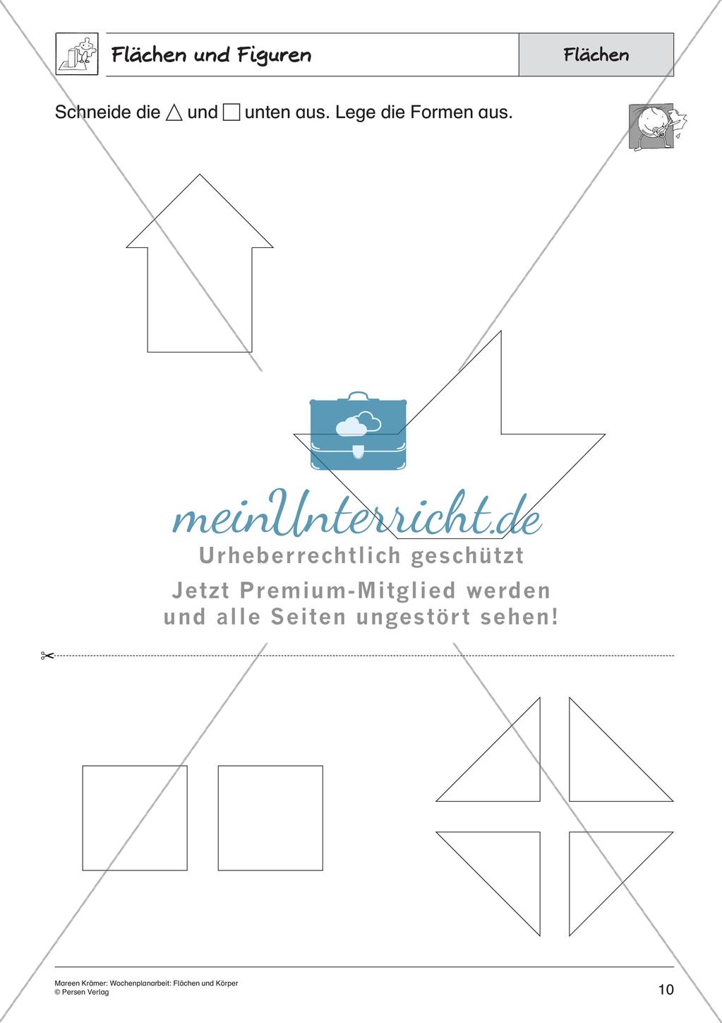Wochenplanarbeit: Flächen und Körper Preview 12