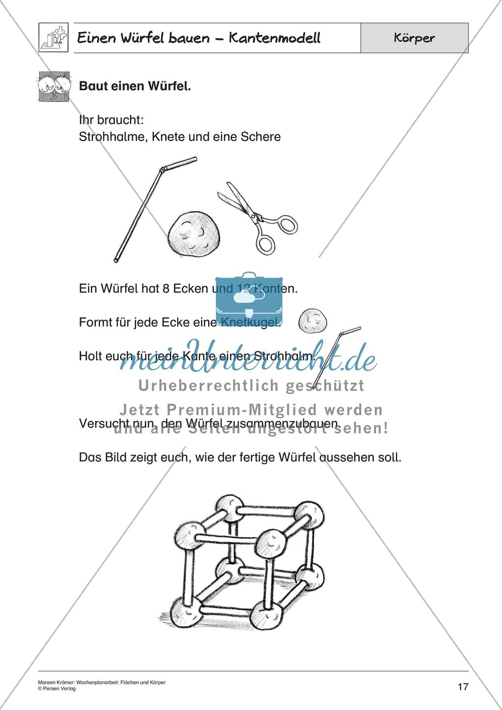 Wochenplanarbeit: Flächen und Körper Preview 19
