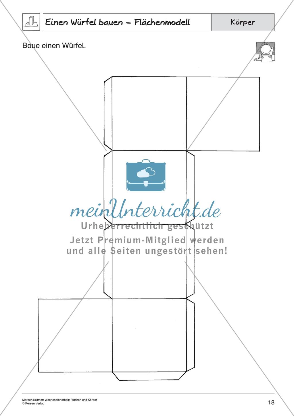 Wochenplanarbeit: Flächen und Körper Preview 20