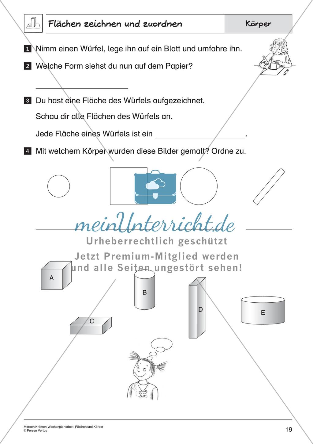 Wochenplanarbeit: Flächen und Körper Preview 21