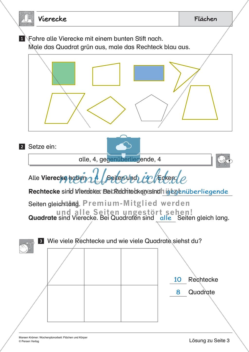 Wochenplanarbeit: Flächen und Körper Preview 27