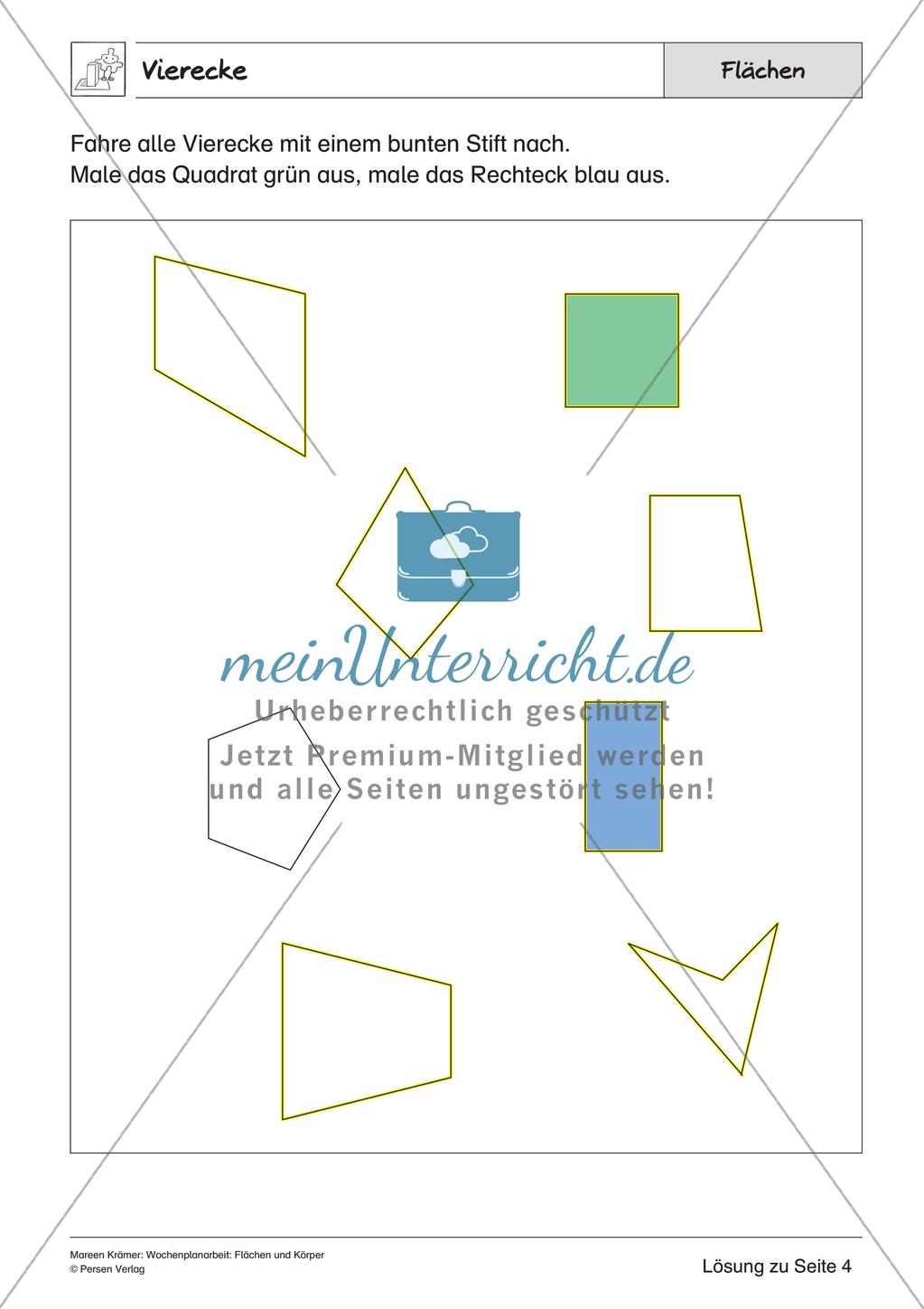 Wochenplanarbeit: Flächen und Körper Preview 28