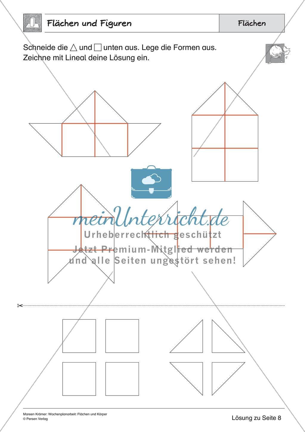 Wochenplanarbeit: Flächen und Körper Preview 32