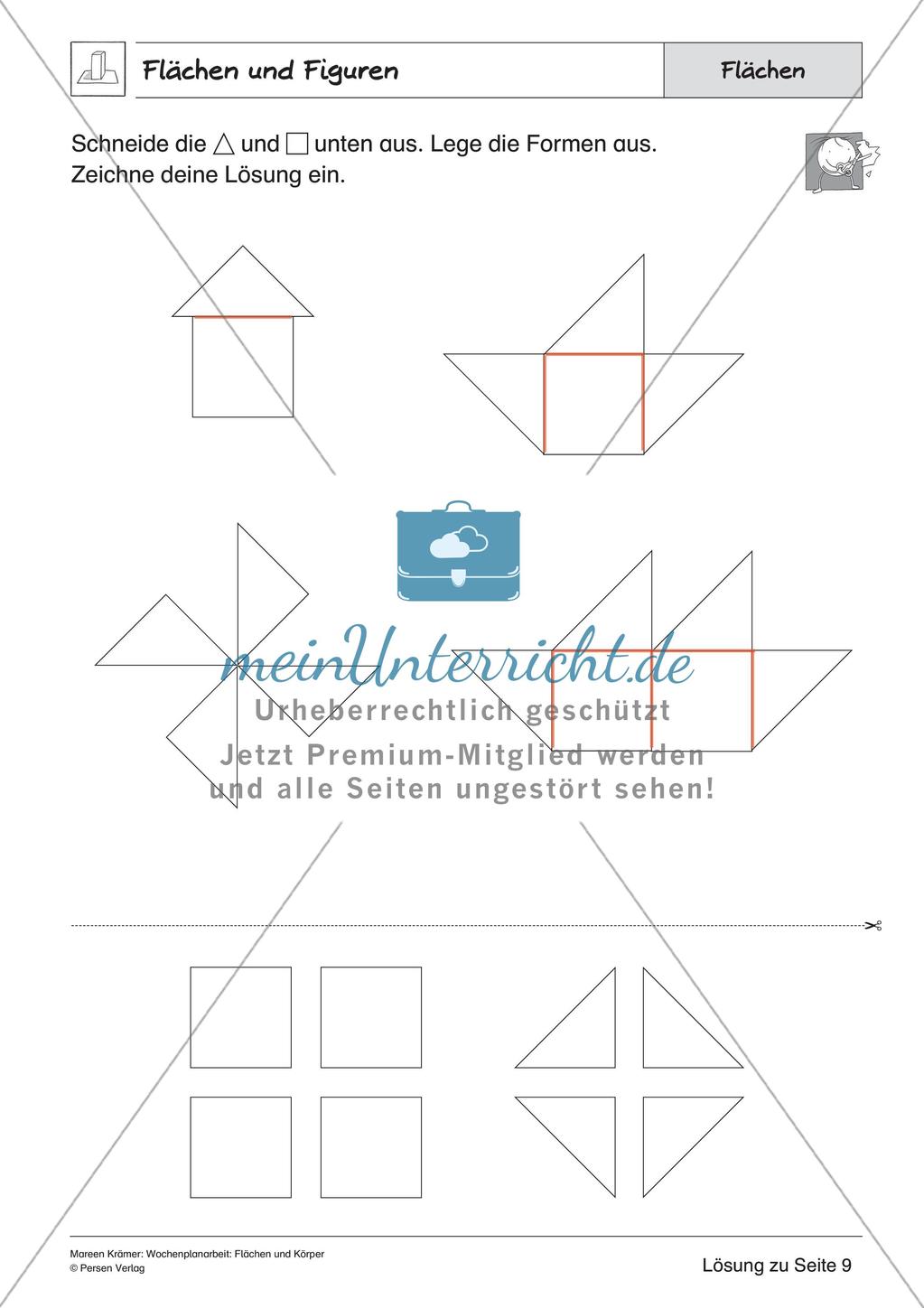 Wochenplanarbeit: Flächen und Körper Preview 33