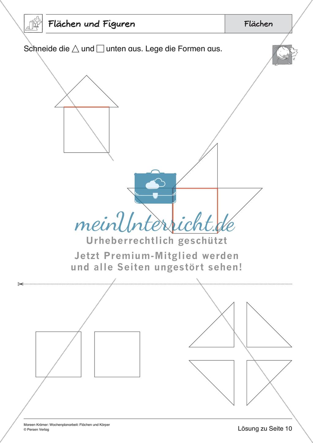 Wochenplanarbeit: Flächen und Körper Preview 34