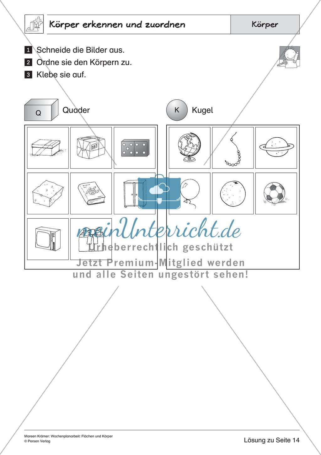Wochenplanarbeit: Flächen und Körper Preview 37