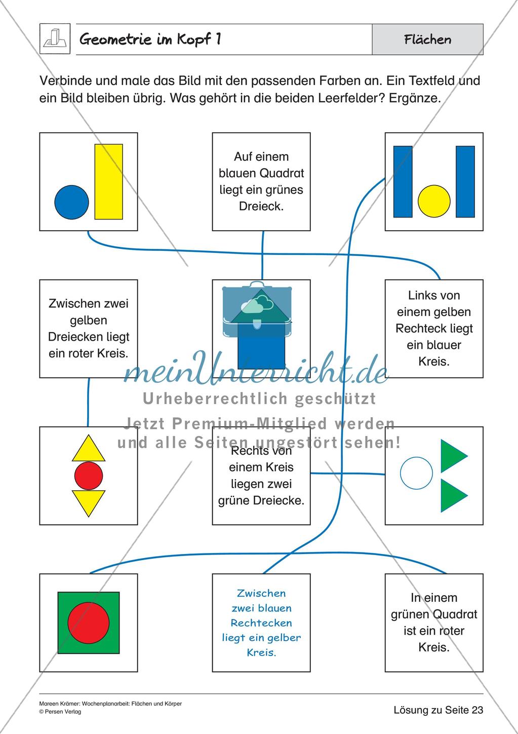 Wochenplanarbeit: Flächen und Körper Preview 43