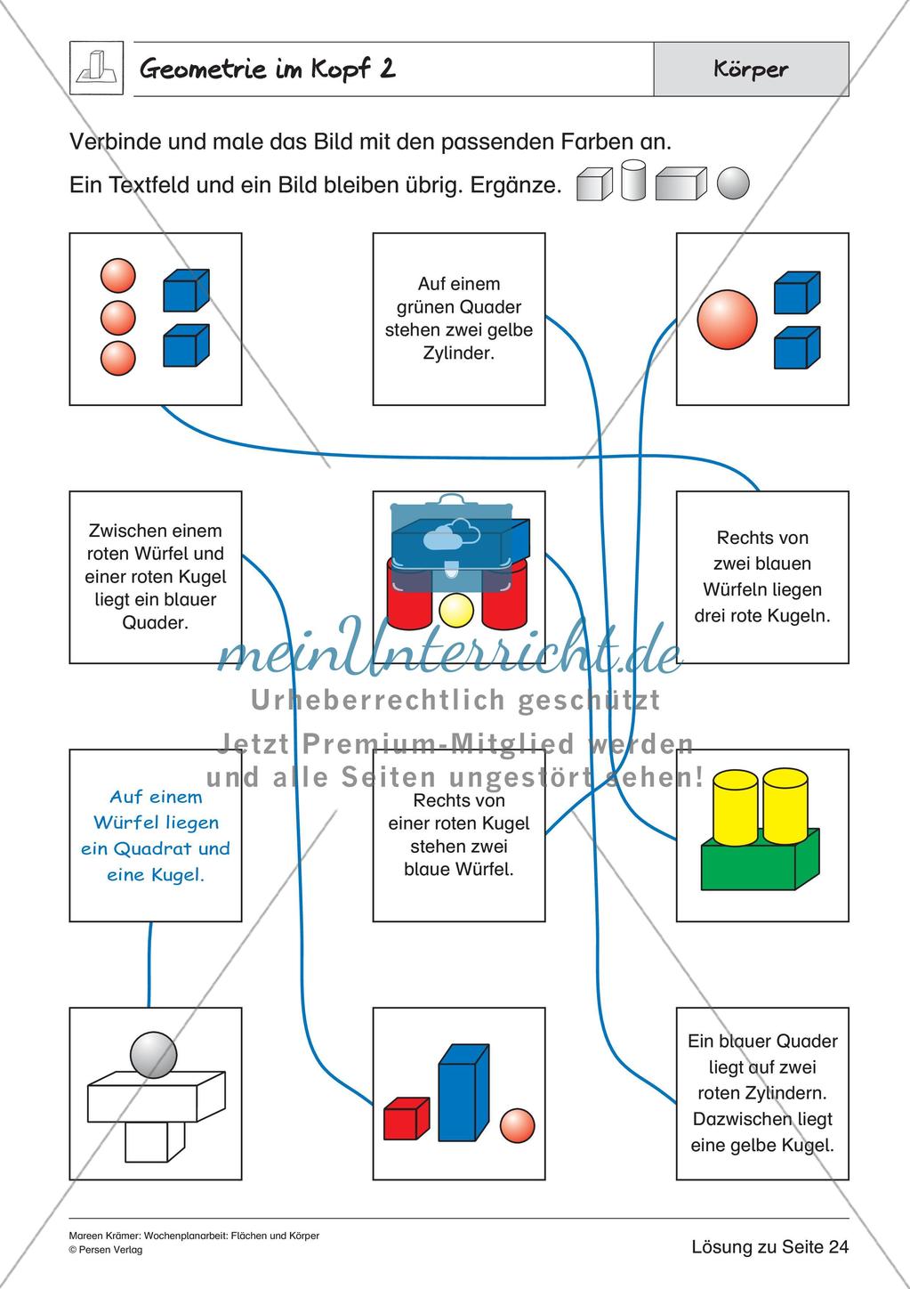 Wochenplanarbeit: Flächen und Körper Preview 44