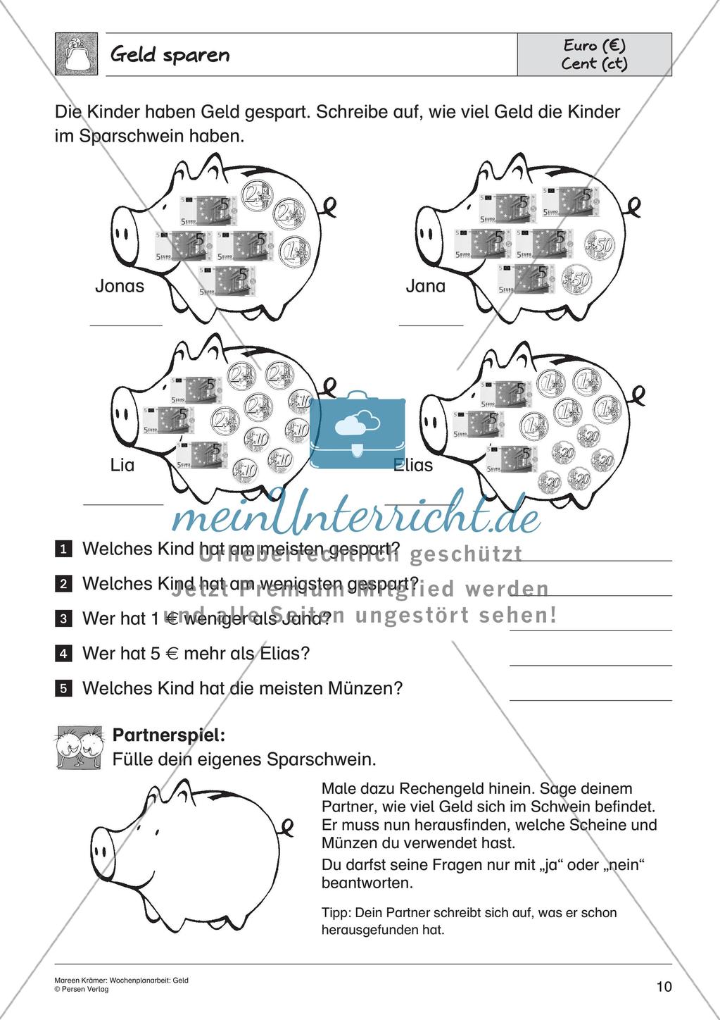 Wochenplanarbeit: Geld Preview 12