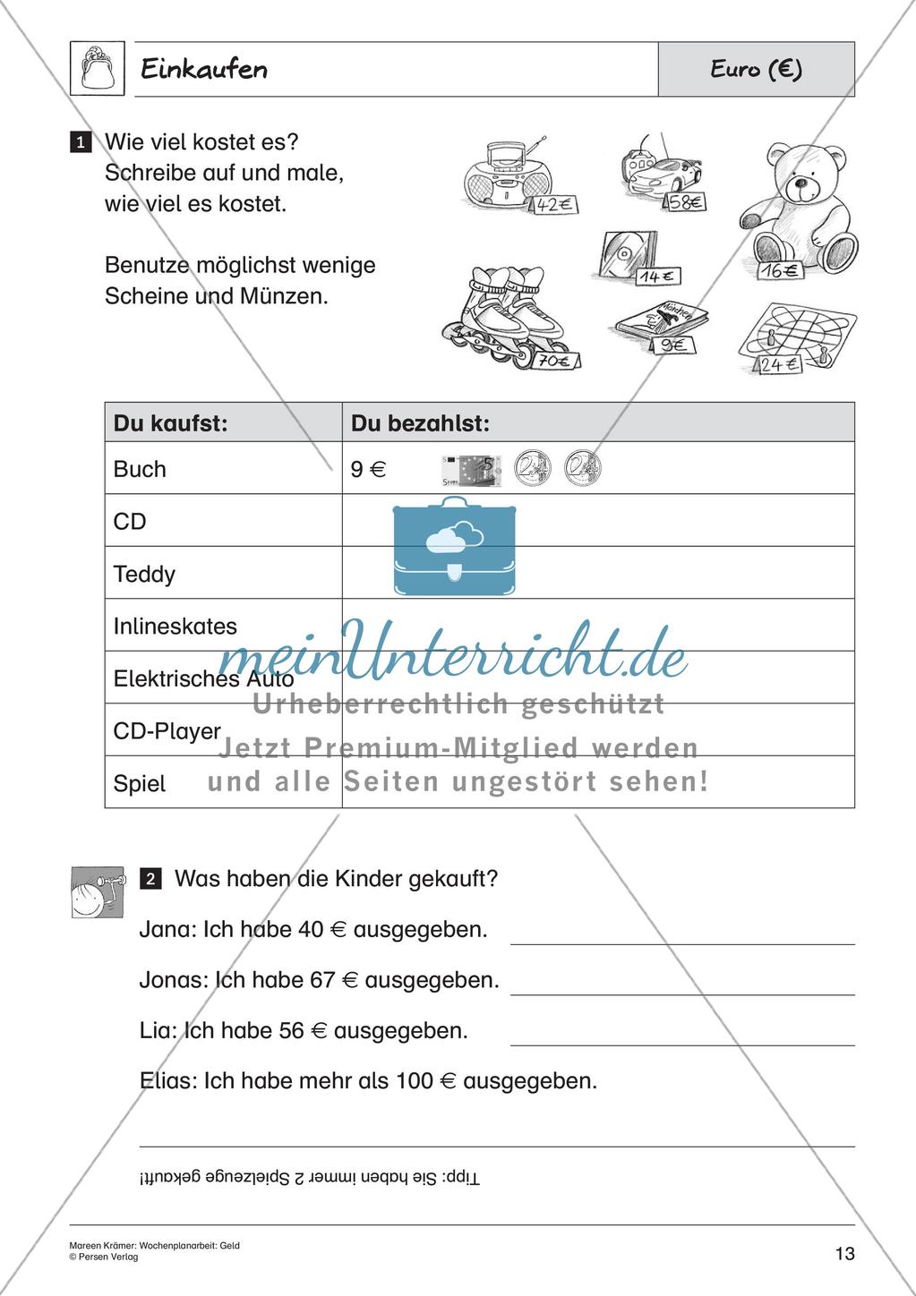 Wochenplanarbeit: Geld Preview 15