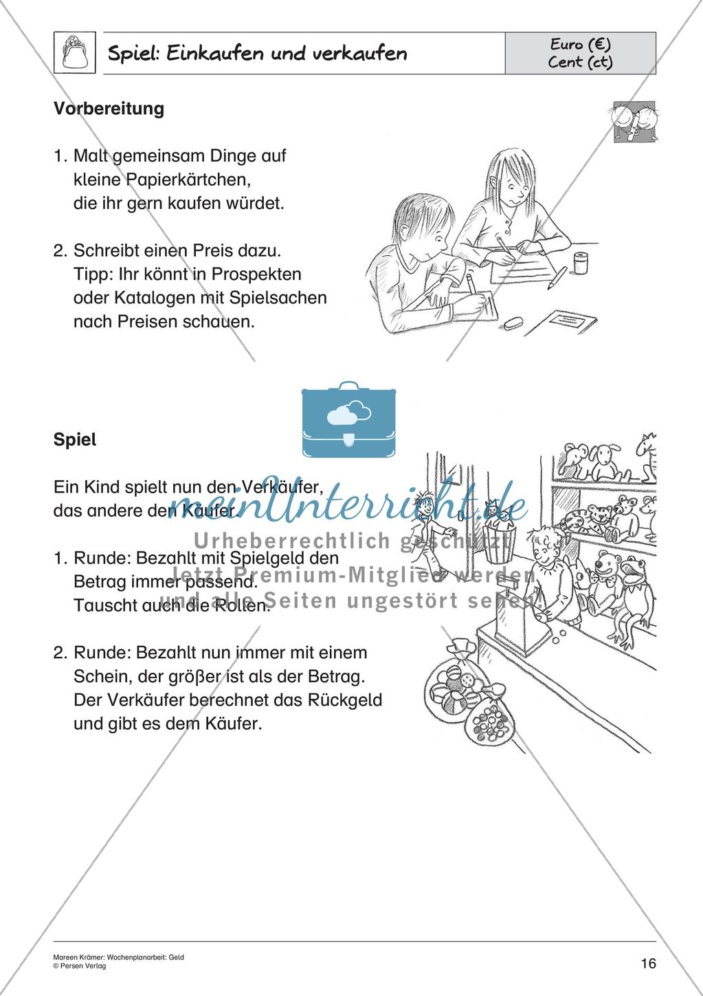 Wochenplanarbeit: Geld Preview 18