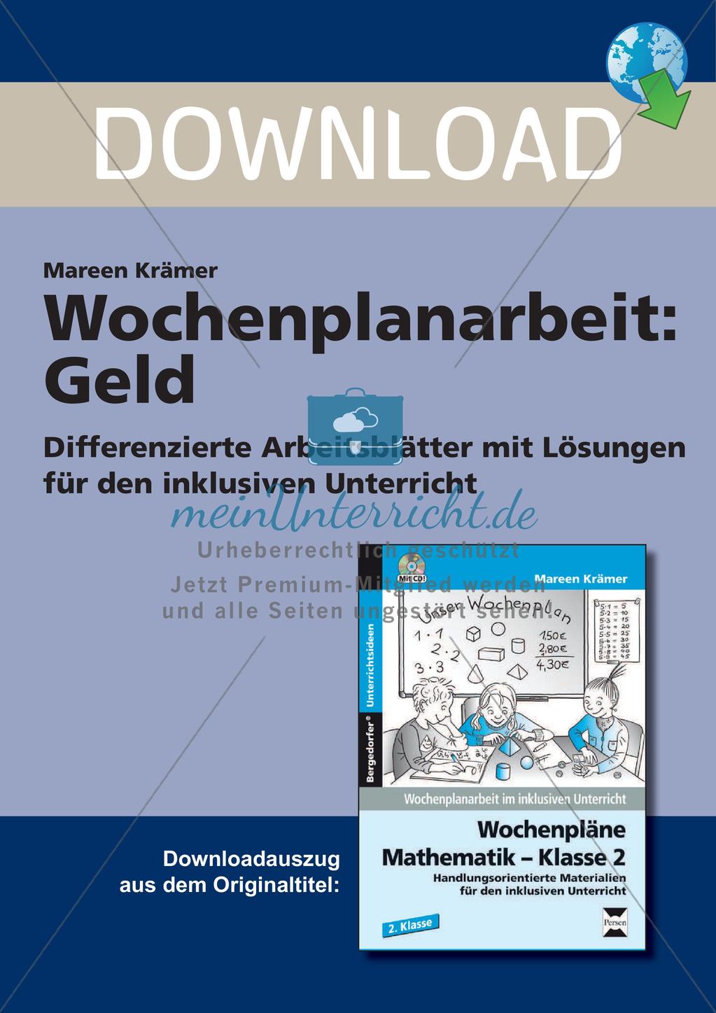 Wochenplanarbeit: Geld Preview 1