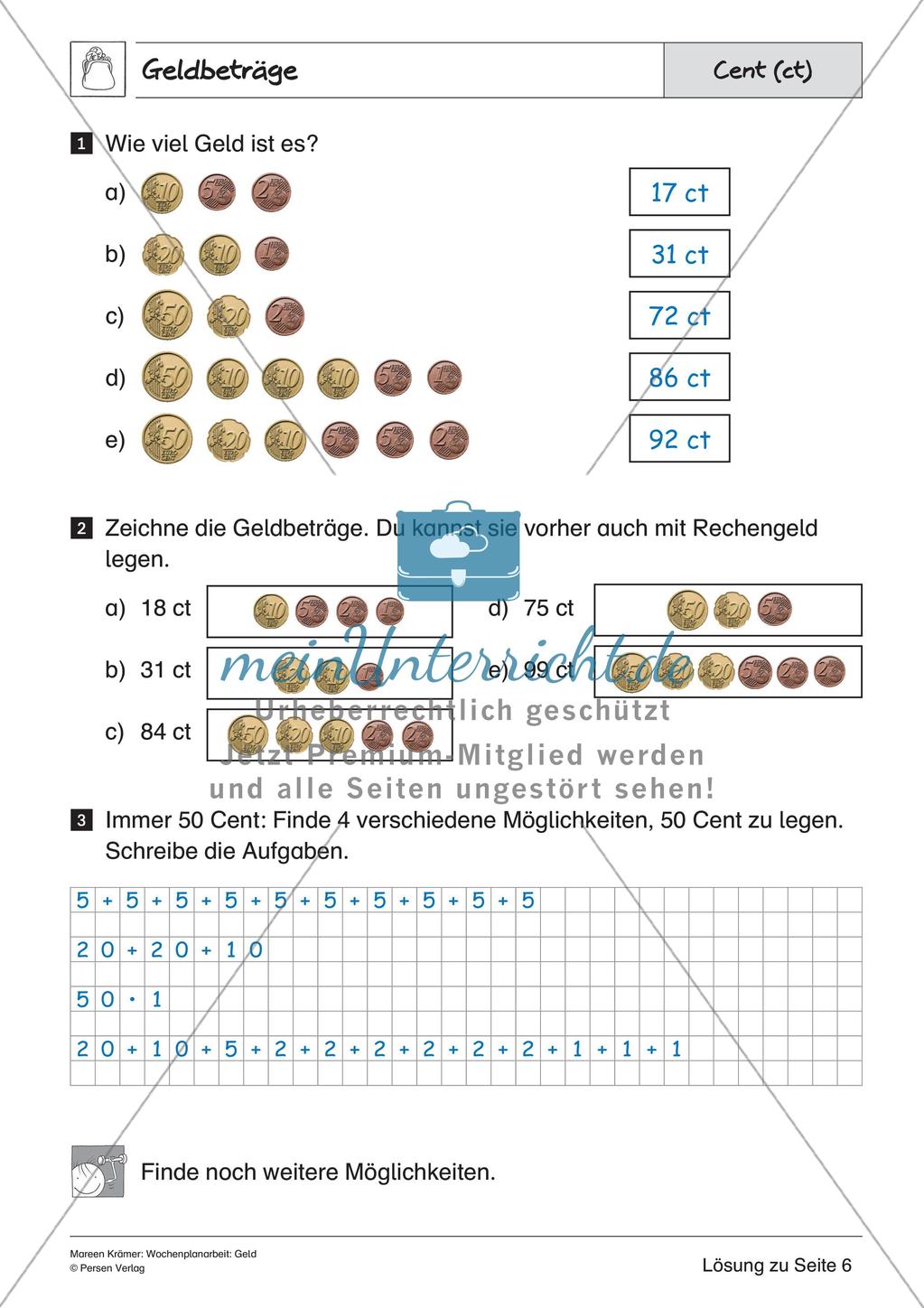 Wochenplanarbeit: Geld Preview 27