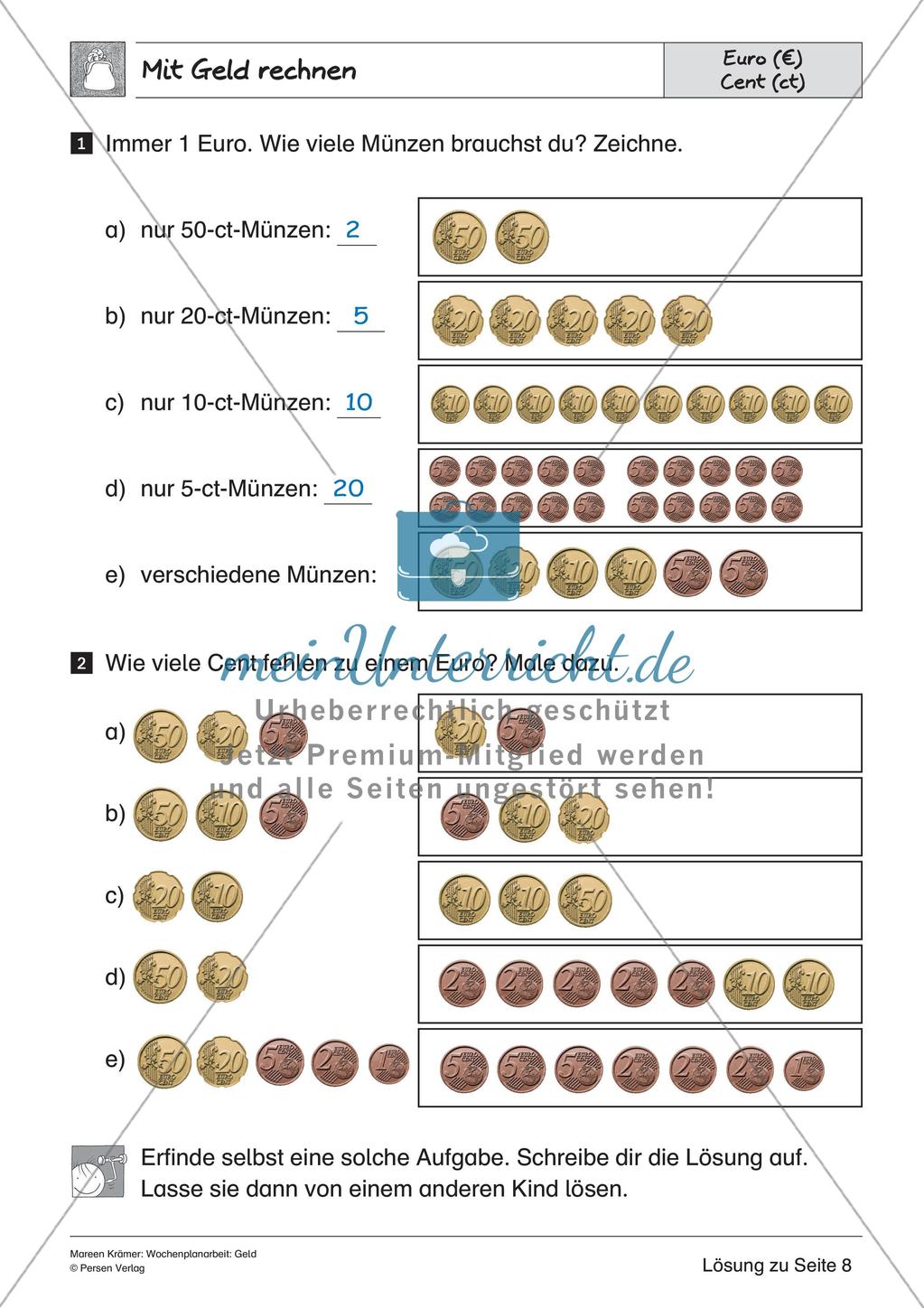 Wochenplanarbeit: Geld Preview 29
