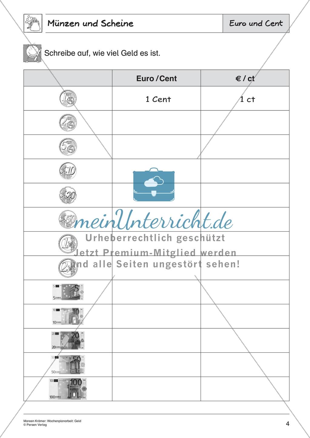 Wochenplanarbeit: Geld Preview 6