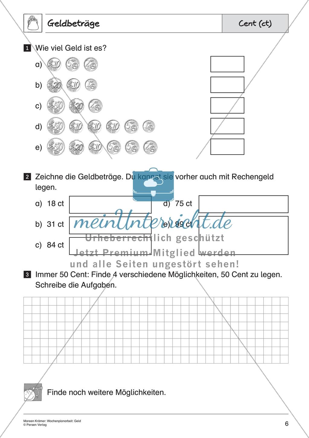 Wochenplanarbeit: Geld Preview 8