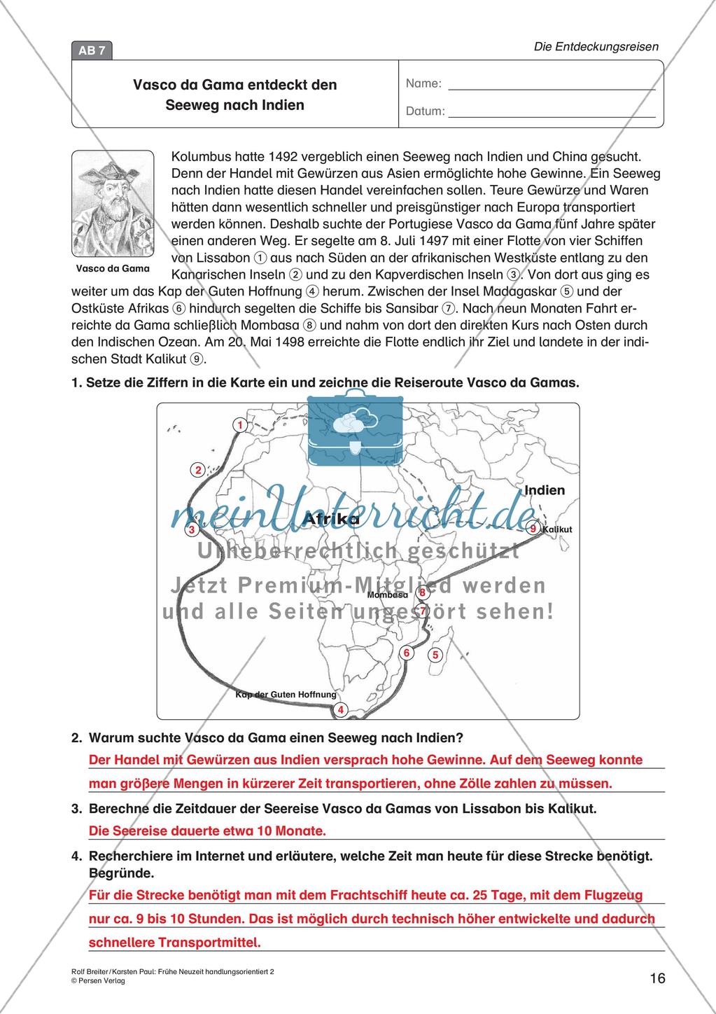 Die Frühe Neuzeit: Die Entdeckungsreisen Preview 18