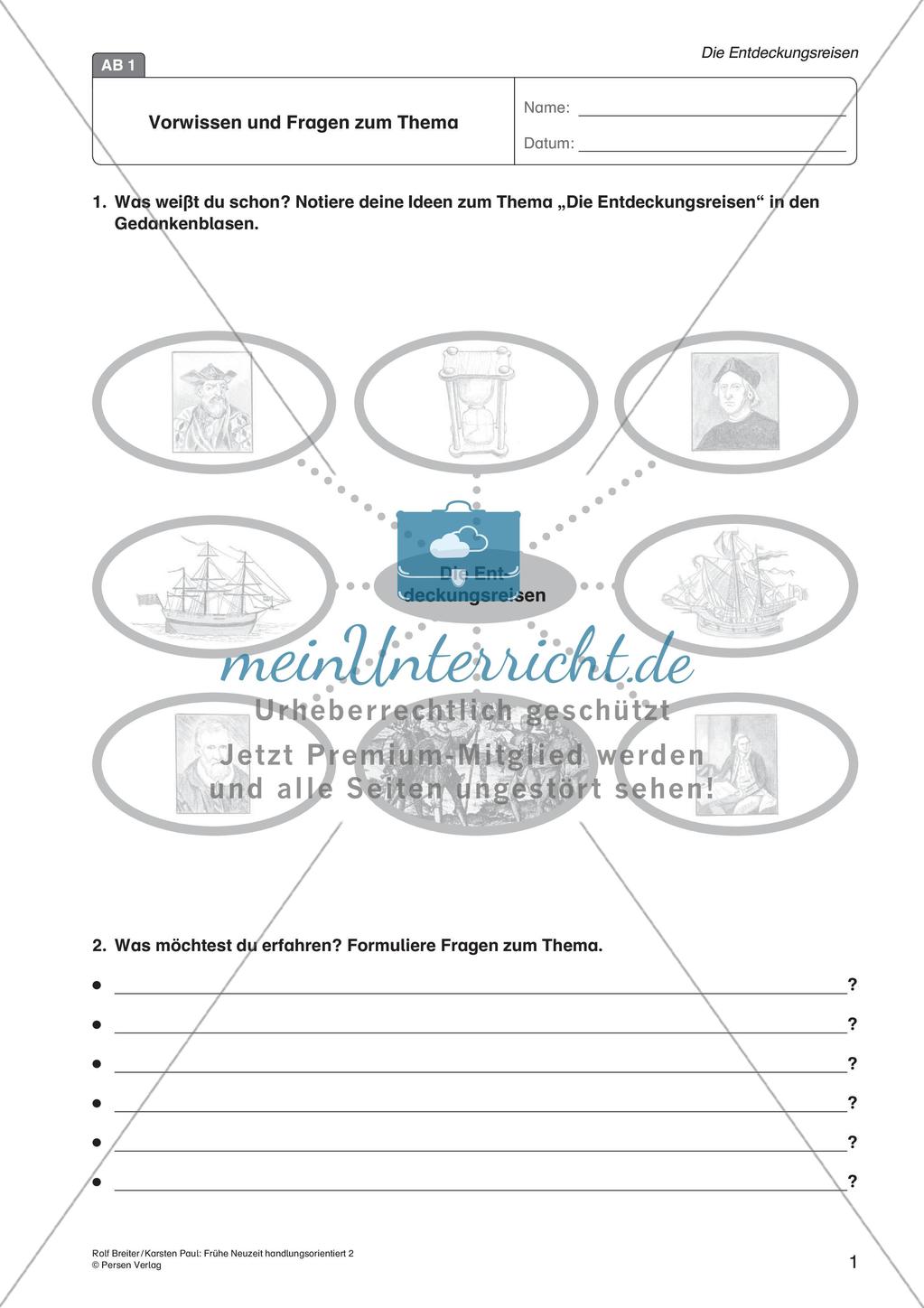 Die Frühe Neuzeit: Die Entdeckungsreisen Preview 3