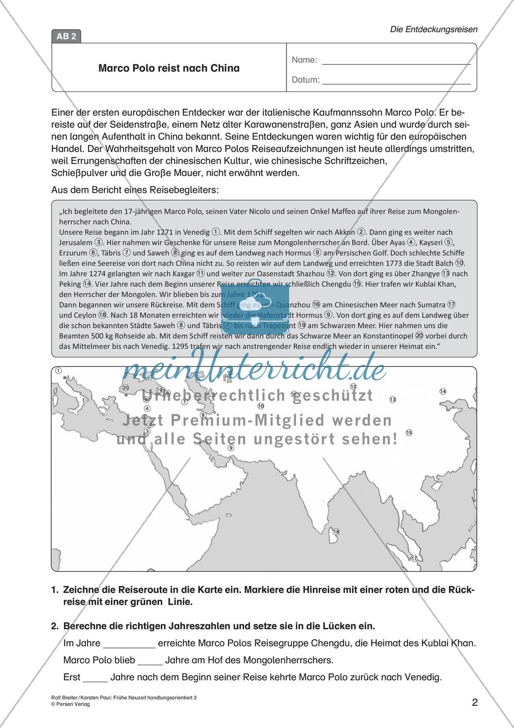 Die Frühe Neuzeit: Die Entdeckungsreisen Preview 4