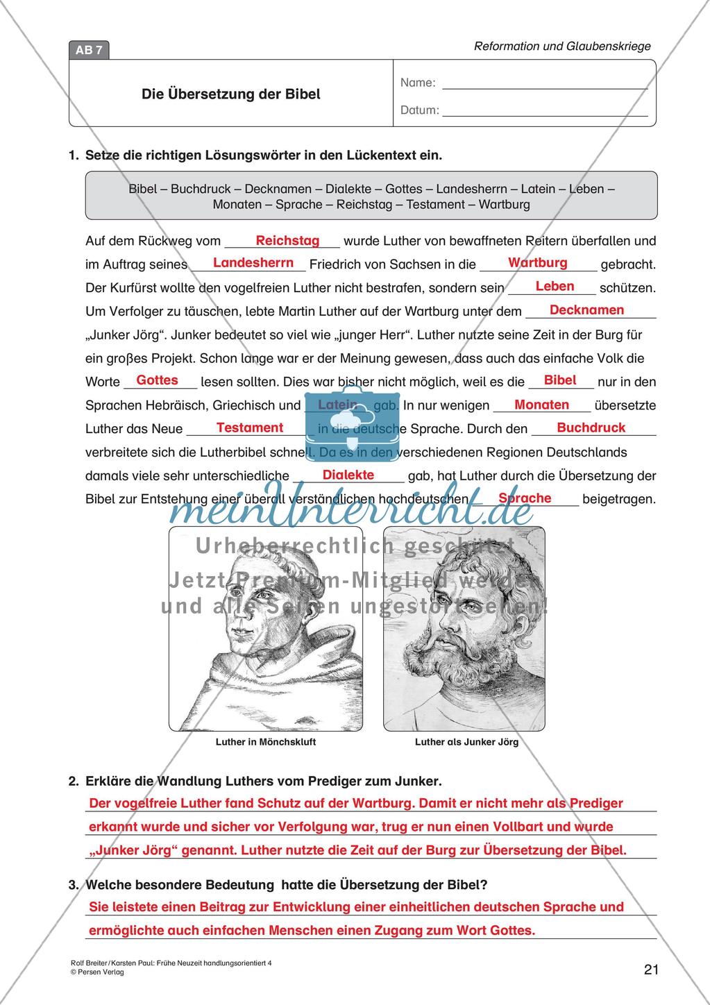 Die frühe Neuzeit: Die Reformation und die Glaubenskriege Preview 23