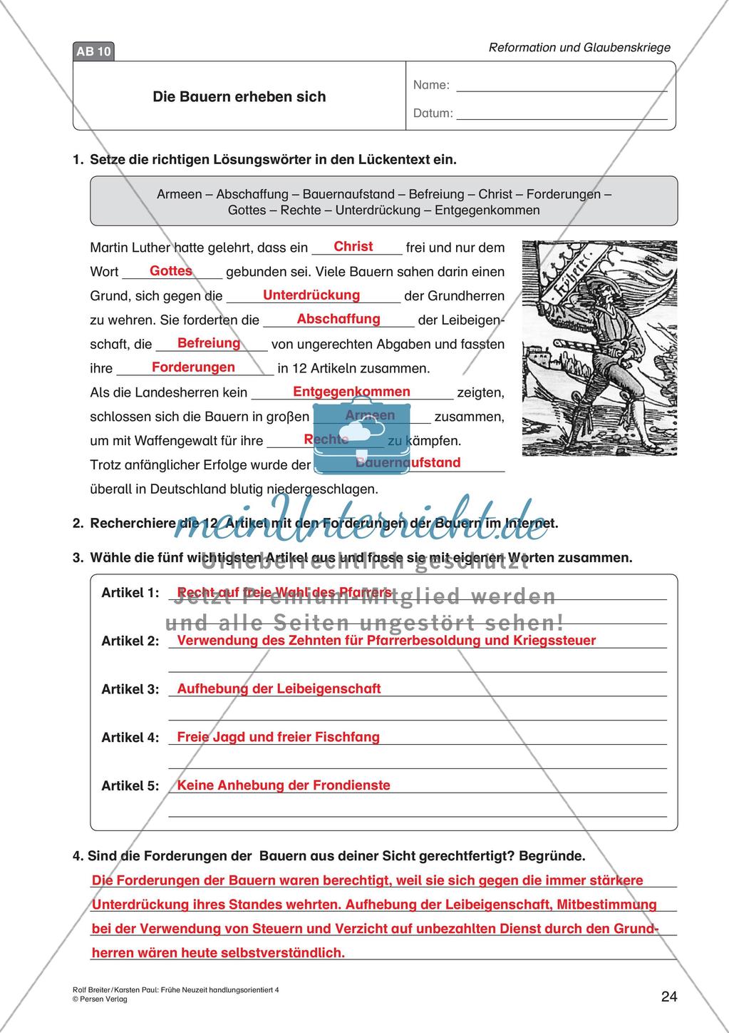 Die frühe Neuzeit: Die Reformation und die Glaubenskriege Preview 26