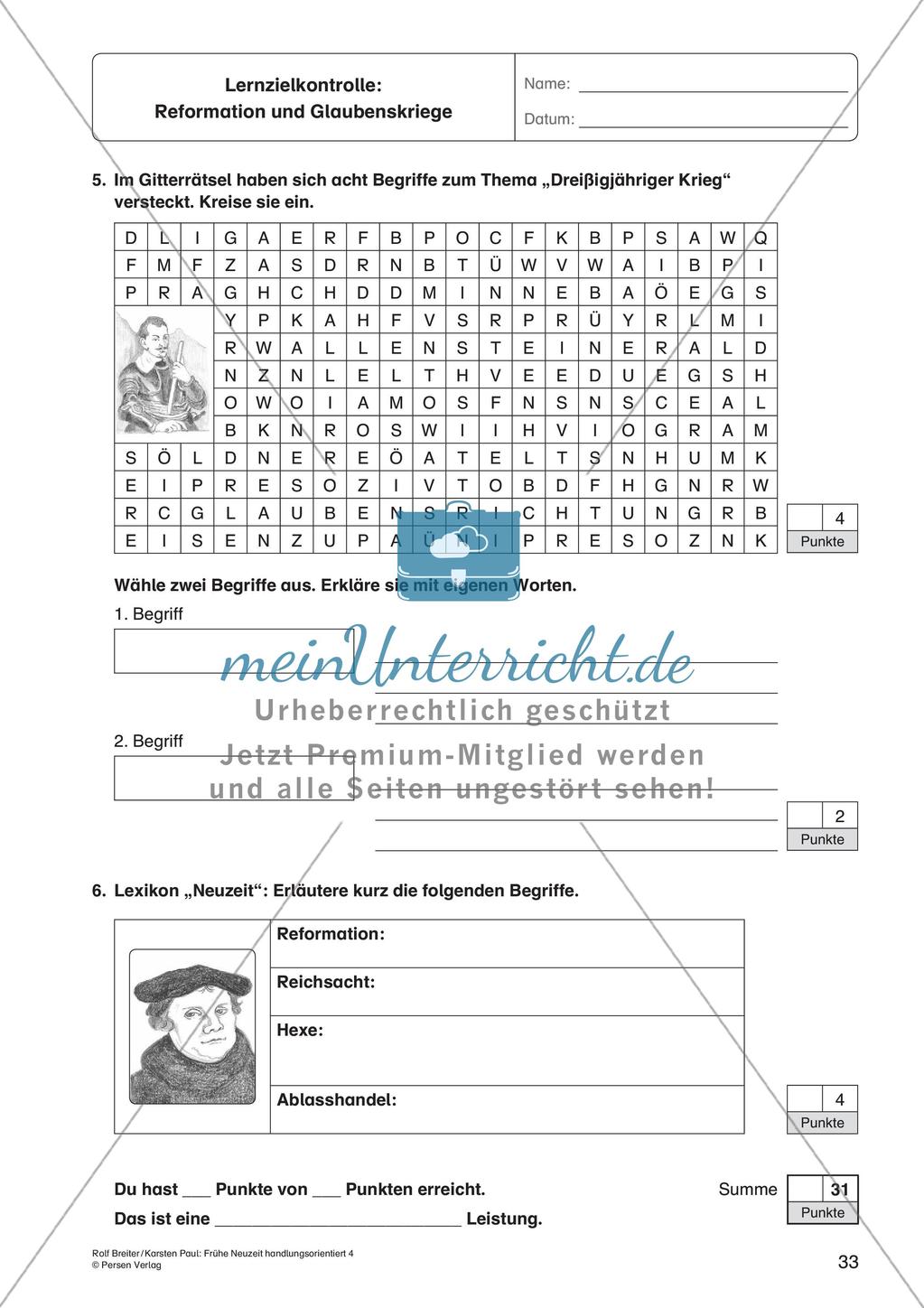 Die frühe Neuzeit: Die Reformation und die Glaubenskriege Preview 35