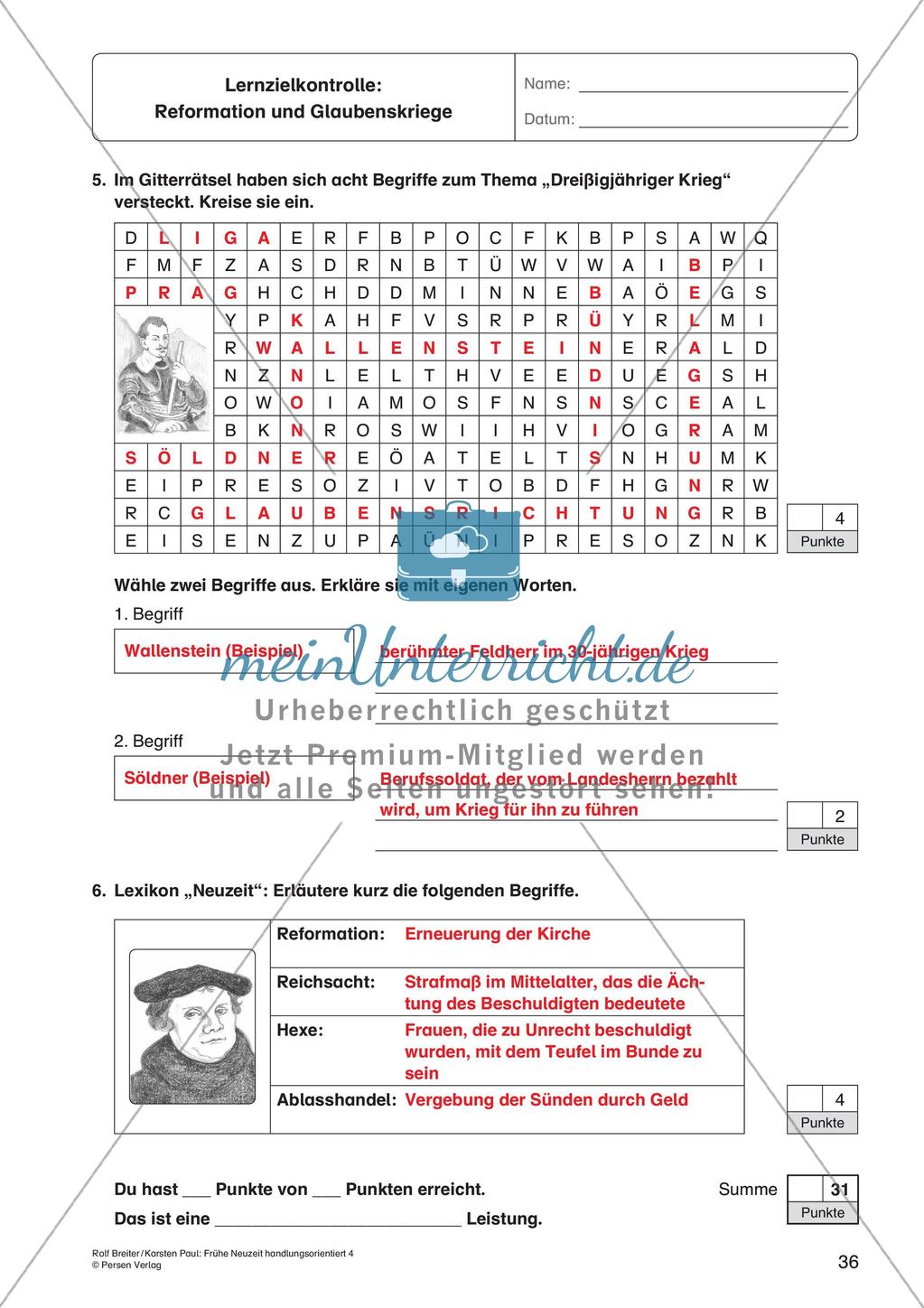 Die frühe Neuzeit: Die Reformation und die Glaubenskriege Preview 38