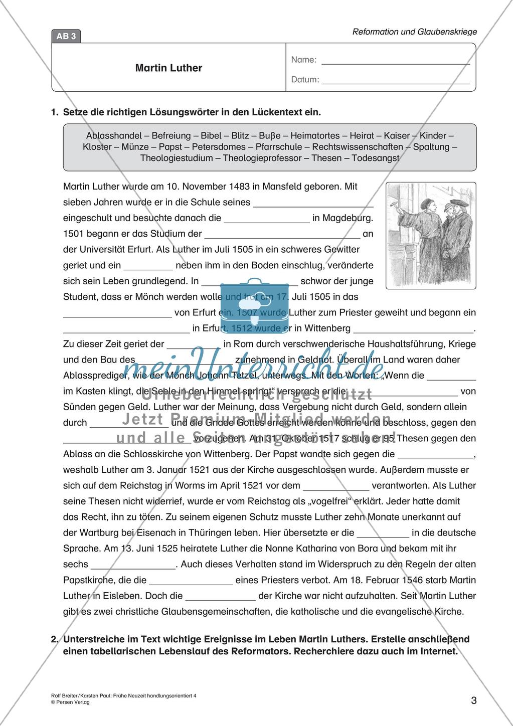 Die frühe Neuzeit: Die Reformation und die Glaubenskriege Preview 5