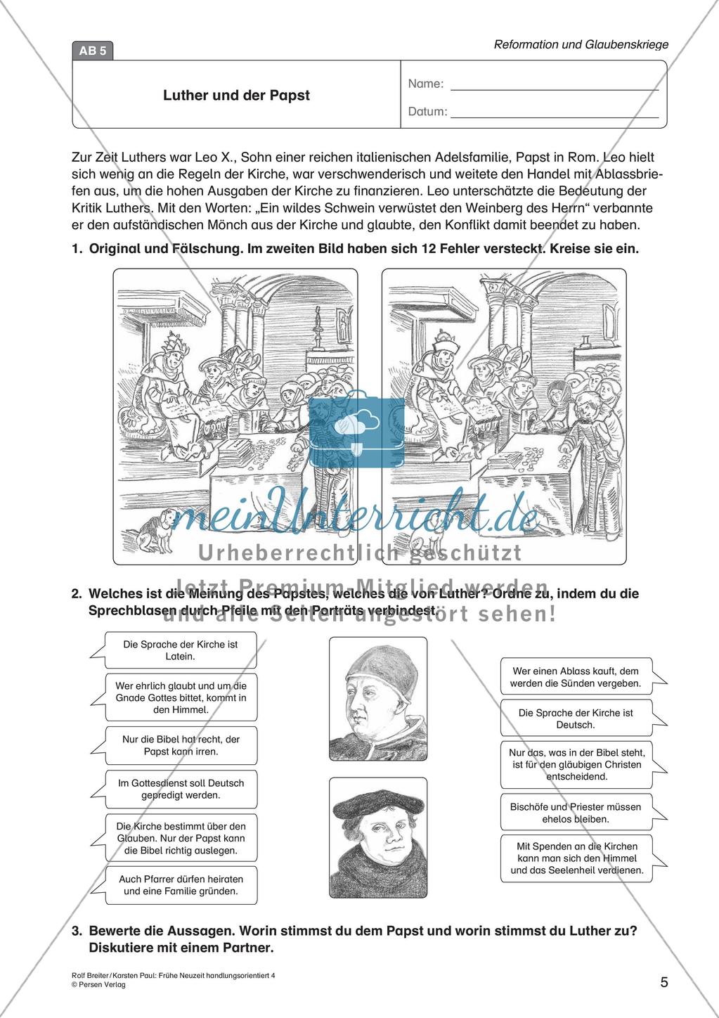 Die frühe Neuzeit: Die Reformation und die Glaubenskriege Preview 7