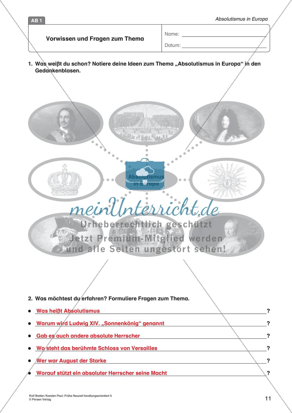 Die frühe Neuzeit: Absolutismus in Europa Preview 13