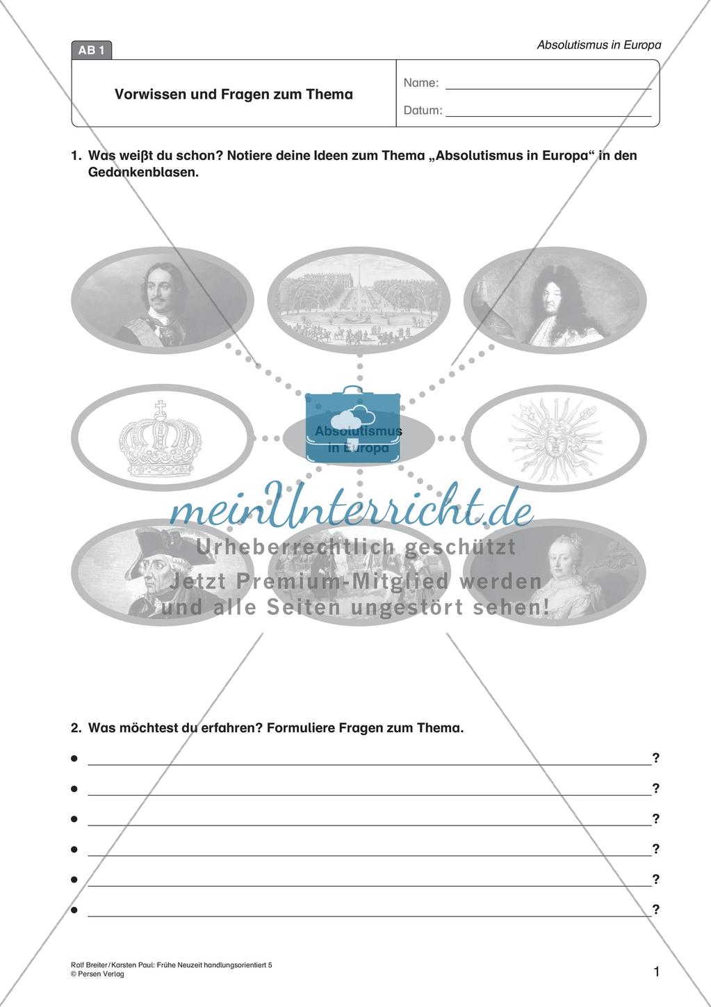 Die frühe Neuzeit: Absolutismus in Europa Preview 3
