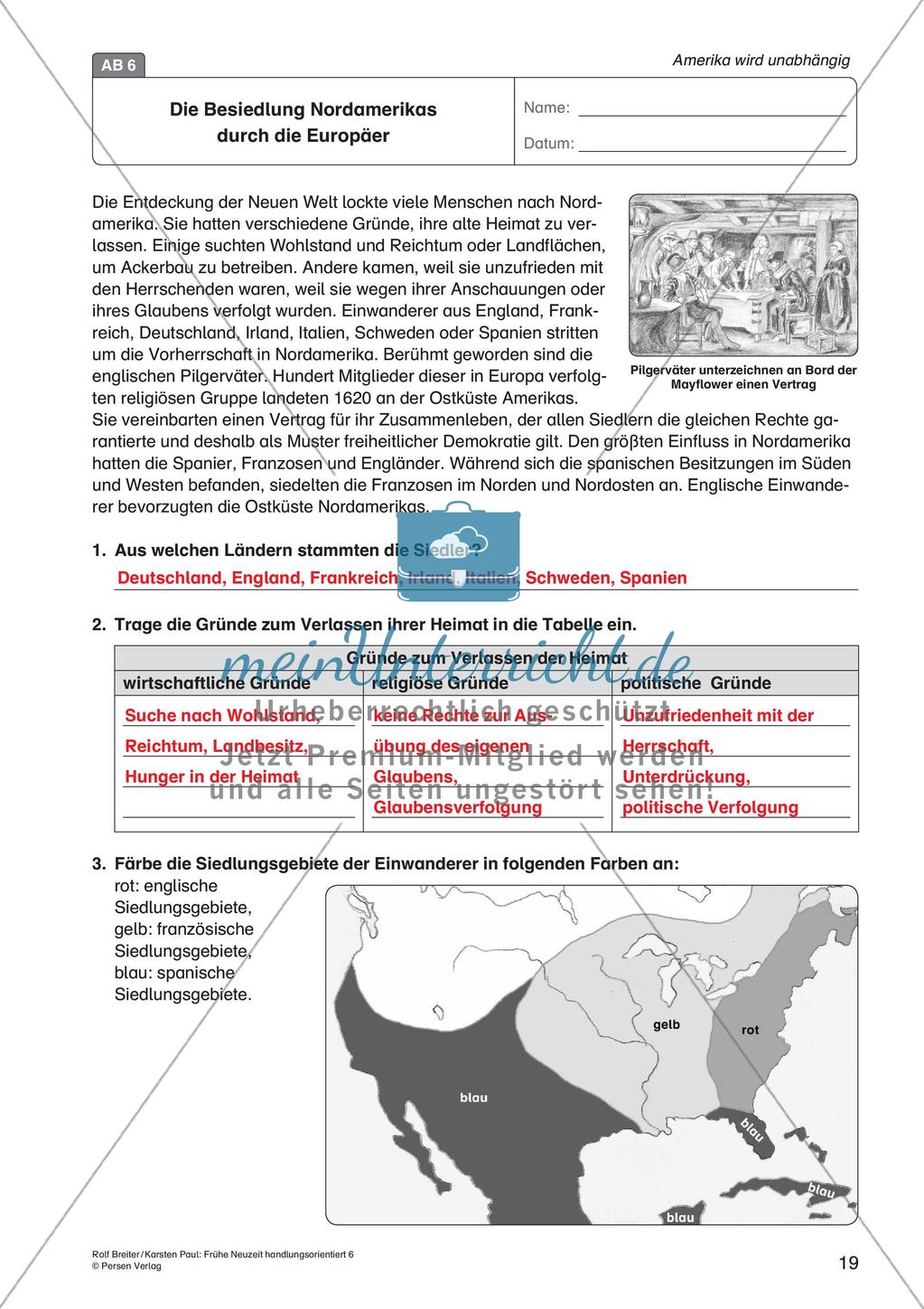 Die Frühe Neuzeit: Die Unabhängigkeit von Amerika Preview 21