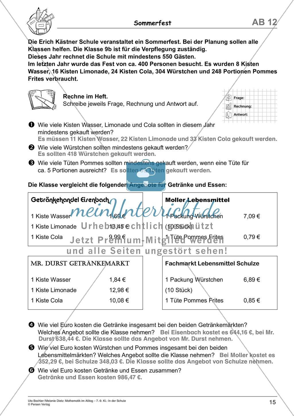 Mathematik im Alltag: In der Schule Preview 17