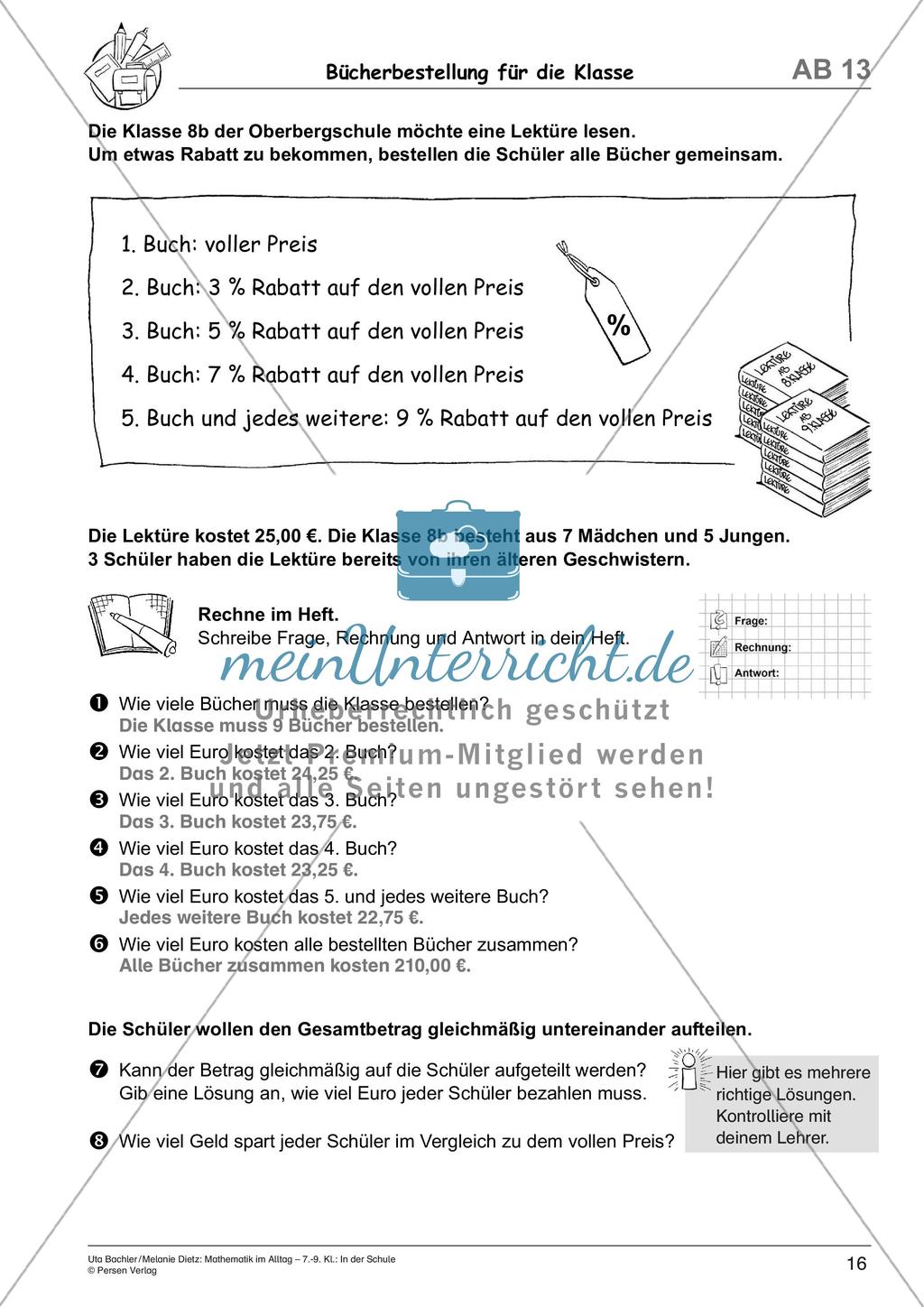 Mathematik im Alltag: In der Schule Preview 18